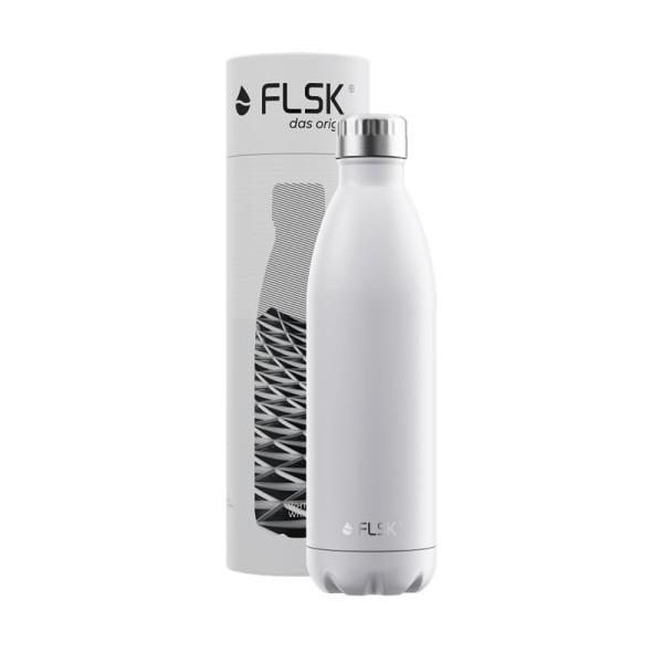 FLSK Edelstahl Trinkflasche | white 750 ml