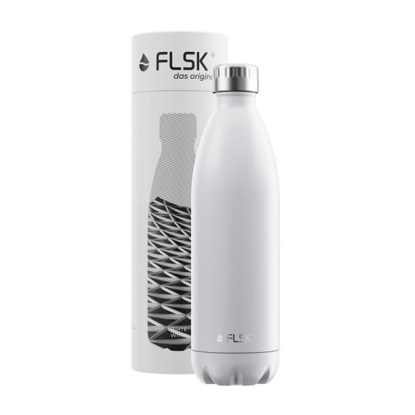 FLSK Edelstahl Trinkflasche | white 1000 ml