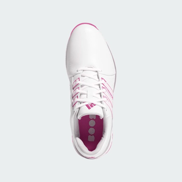 Adidas Tour360 XT Spikeless Golf-Schuh Damen | Cloud White-Wild Pink, Silver Metallic EU39 1/3 Medium