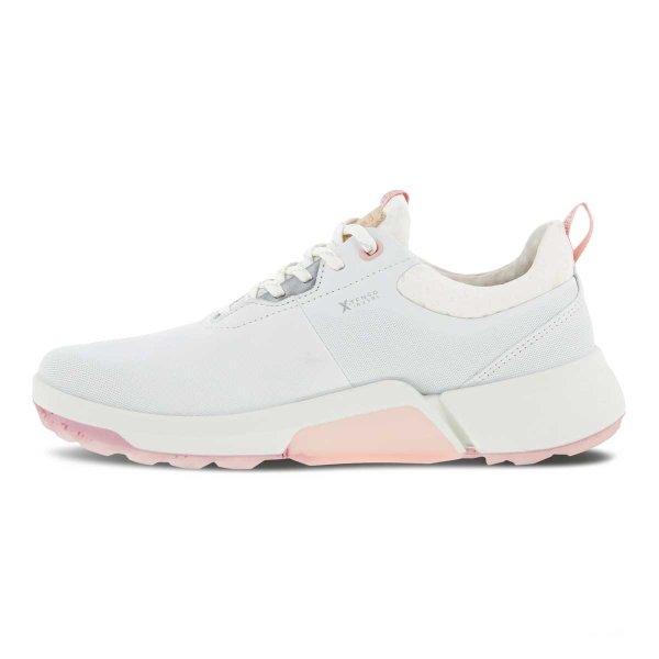 Ecco BIOM H4 Golf-Schuhe Damen | white-silver pink