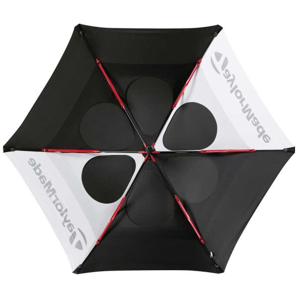 TaylorMade Tour Double Canopy Umbrella 68 | Black-white, gray