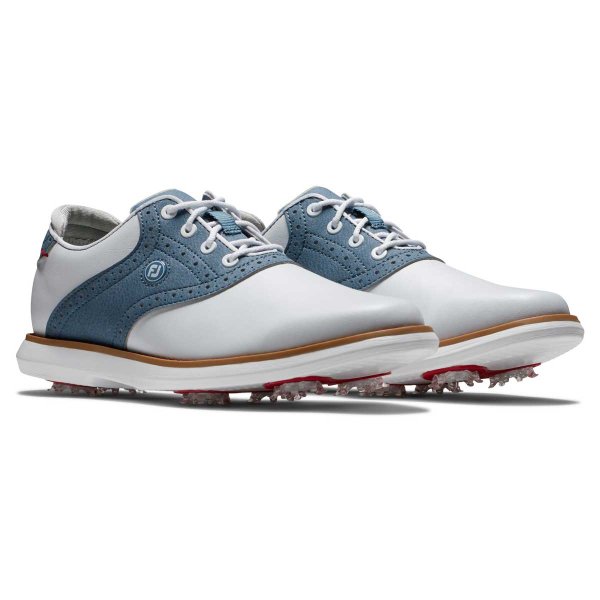 FootJoy Traditions Golf-Schuh Damen | white-blue EU 38,5 Wide