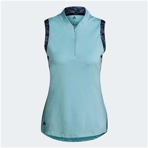 Adidas Ultimate365 Sleeveless Poloshirt Damen | hazy sky L