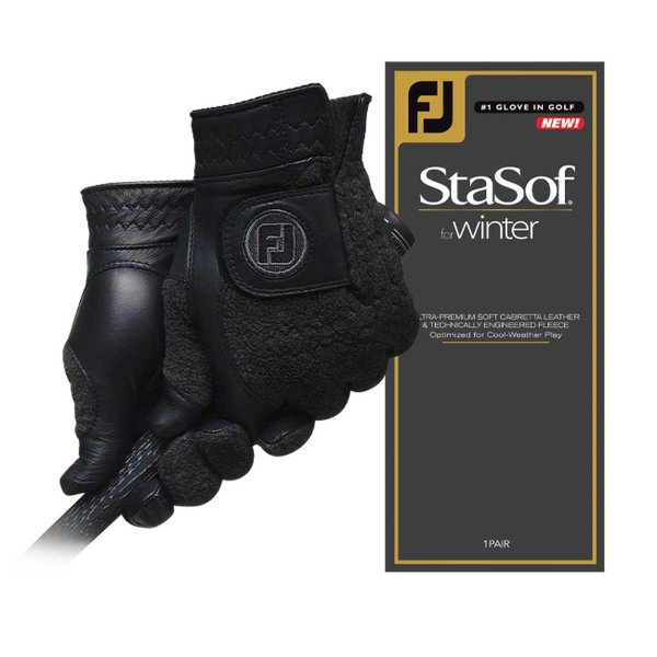 FootJoy StaSof Winter Paar Golf-Handschuhe Herren | schwarz