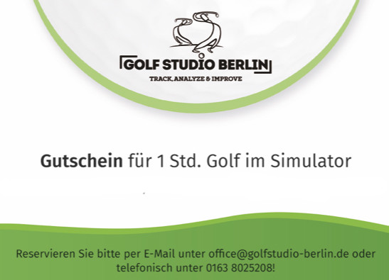 Gutschein TrackMan Golf Simulator, 1 Stunde