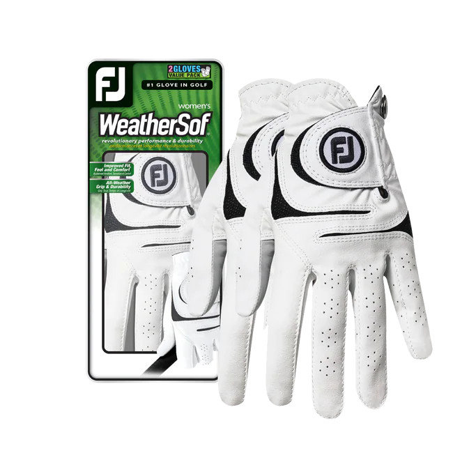 FootJoy WeatherSof 2er-Pack Golf-Handschuhe Damen | LH weiß L