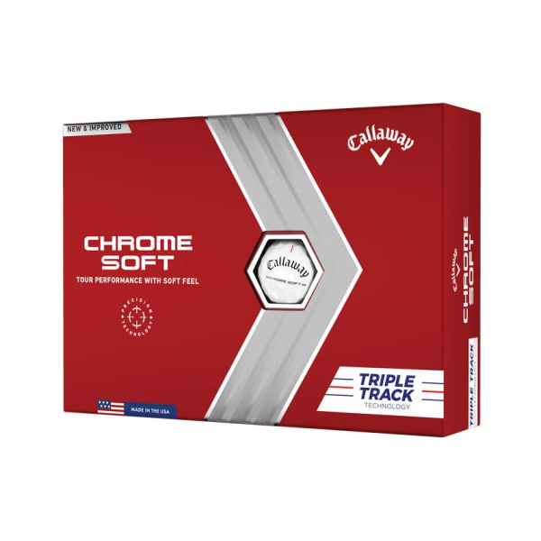 Callaway Chrome Soft Triple Track Golf-Ball 2022 Weiß
