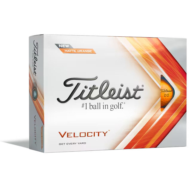 Titleist Velocity Golf-Ball orange Double Digit 12 Bälle