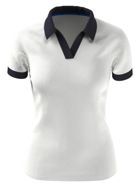 Callaway SS V-Placket Poloshirt Damen | billiant white