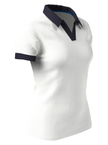 Callaway SS V-Placket Poloshirt Damen | billiant white