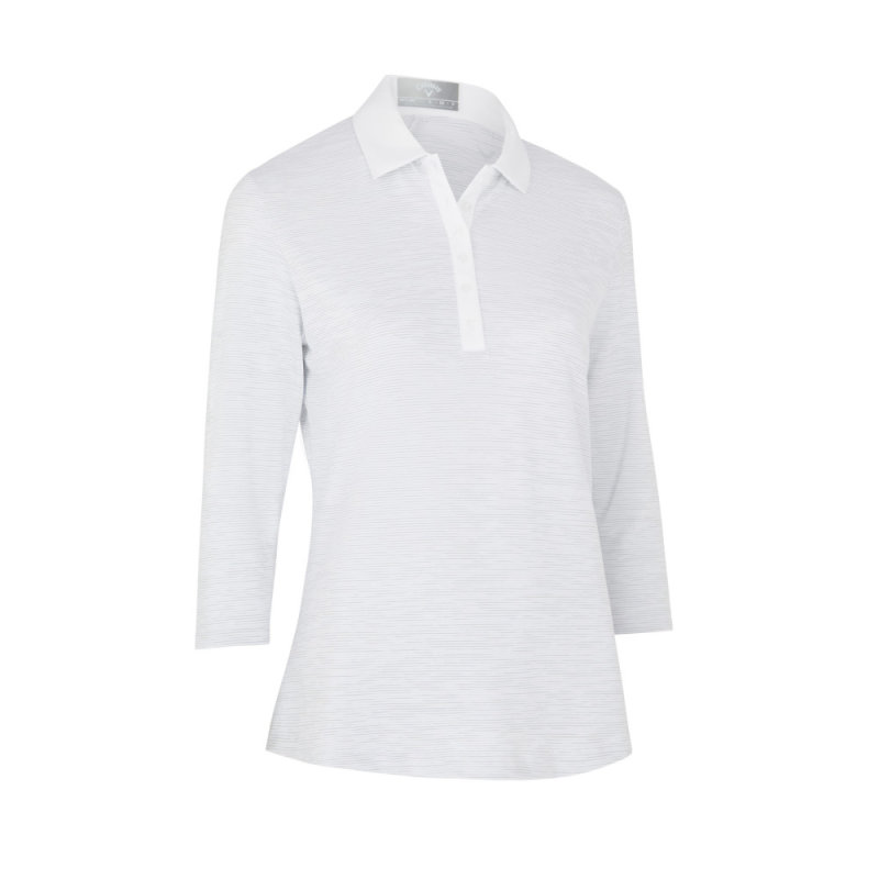 Callaway 3/4 YD SLEEVE SWING Poloshirt Damen | brilliant white XL