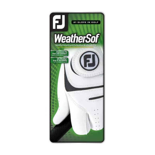 FootJoy WeatherSof Golf-Handschuh Herren | wei&szlig; RH M