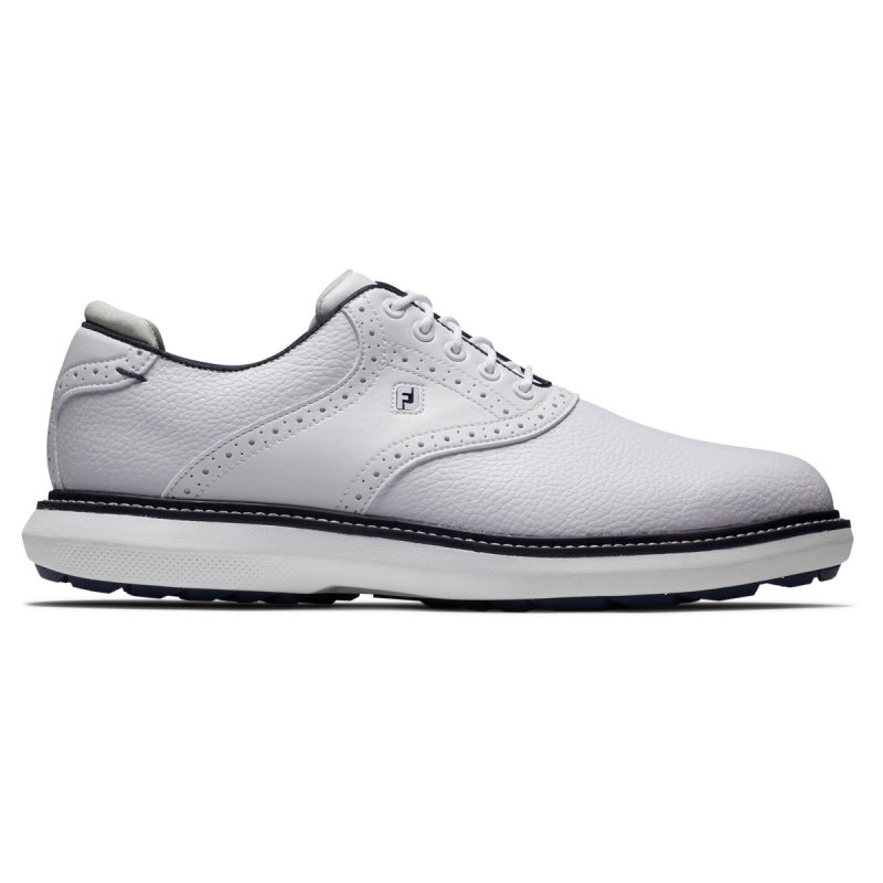 FootJoy Traditions Spikeless Golf-Schuh Herren | white-black, grey EU 47 Medium