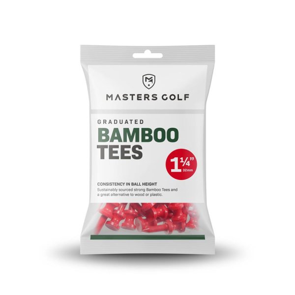 Masters Golf Graduated Bamboo Golf Tees 1 1/4" rot...