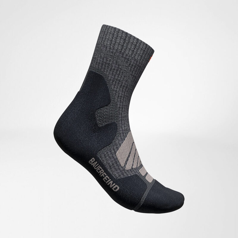 Bauerfeind Outdoor Merino Mid Cut Socks | lava grey EU 42 - 45