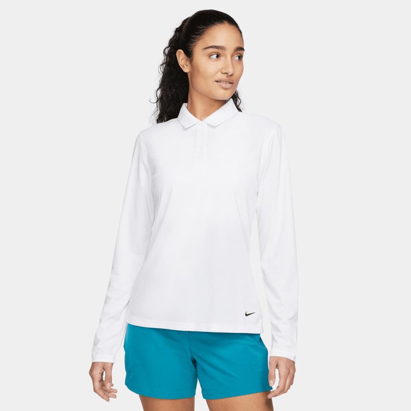 Nike Dri-FIT Victory Langarm Poloshirt Damen | white M