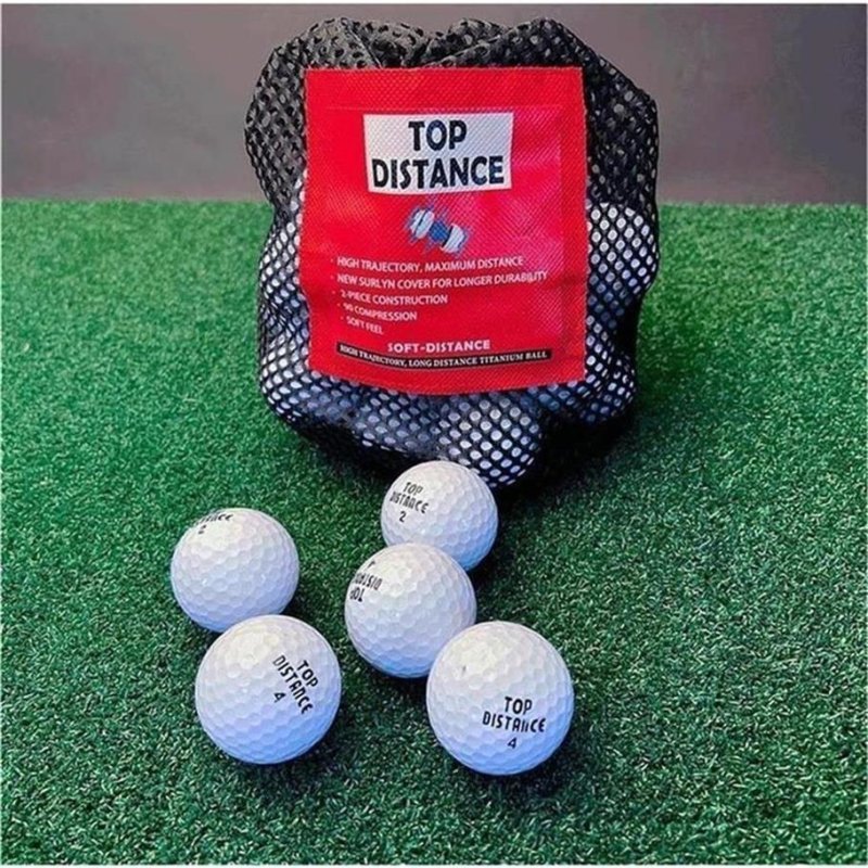Golf Tech Top Distance Golfball-Netz 30 Bälle | white