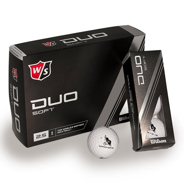 Wilson Staff Duo Soft 2.5 Golf-Ball weiss | 12 B&auml;lle Logo Hohmann Golf