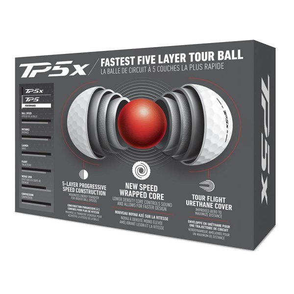 Taylormade TP5x 2024 Golfball 12 Bälle | weiß