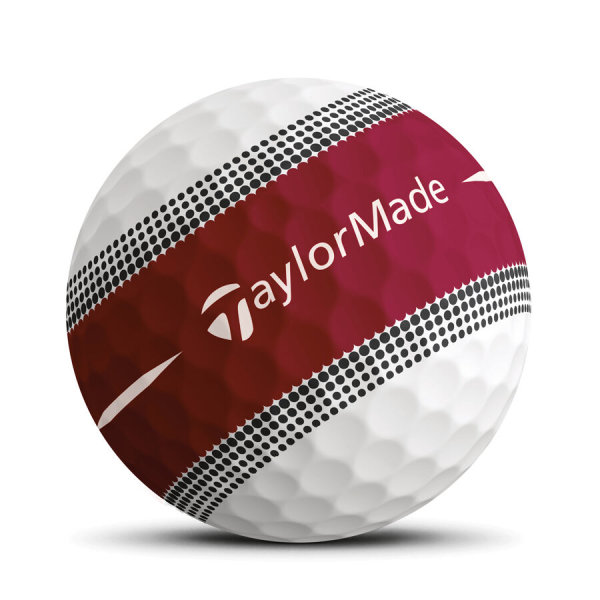 TaylorMade Tour Response Stripe 1x Golf-Ball | rot