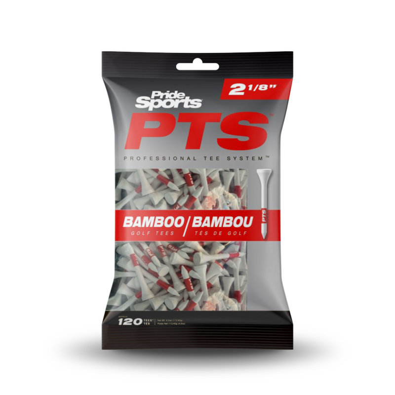Pride PTS Bamboo Tees 2 1/8“ Red Pack 120 Stck.