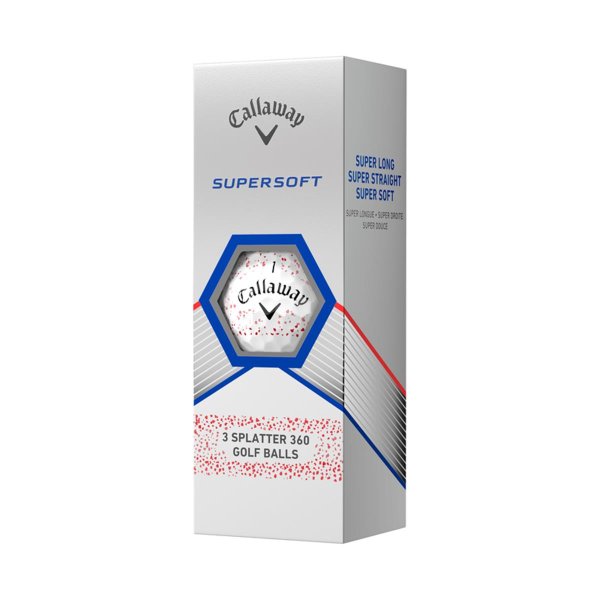 Callaway Supersoft Red Splatter Golf-Ball 2024 12-B&auml;lle