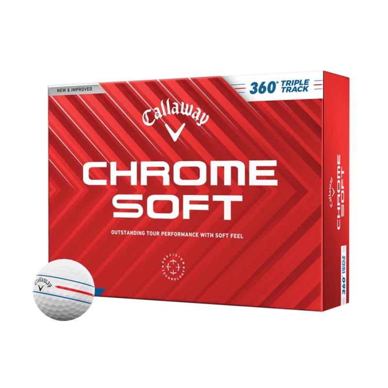 Callaway Chrome Soft 360 Triple Track Golf-Ball 2024 12-Bälle