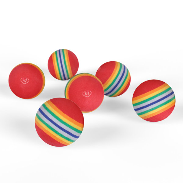 Masters Schaumstoff-Übungsbälle multicolor 6 Bälle im Öko-Bag