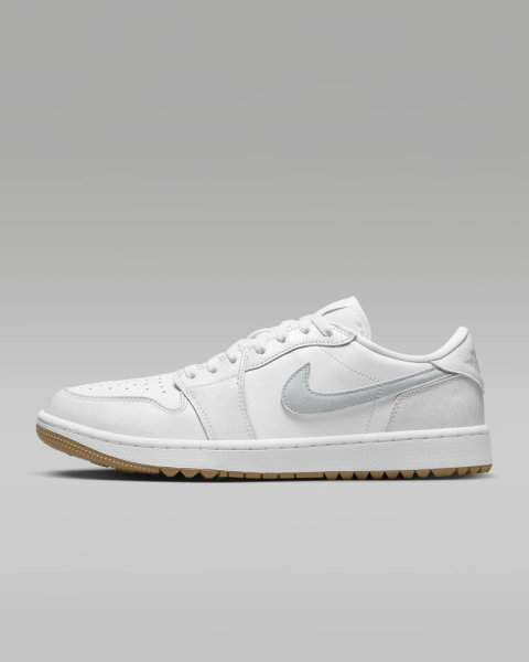 Nike AIR JORDAN 1 LOW G Golf-Schuh Herren | white-pure platinum, gum med brown