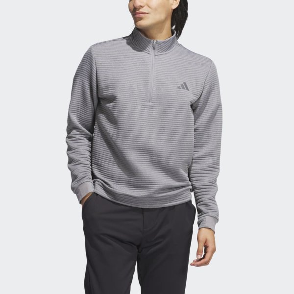 Adidas Ultimate365 DWR Textured Quarter Zip Pullover Herren | grethr/white