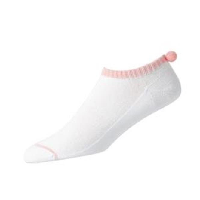 FootJoy ProDry Lightweight Pom Pom Golf-Socken Damen | weiß-lachs EU 36,5 - 40,5
