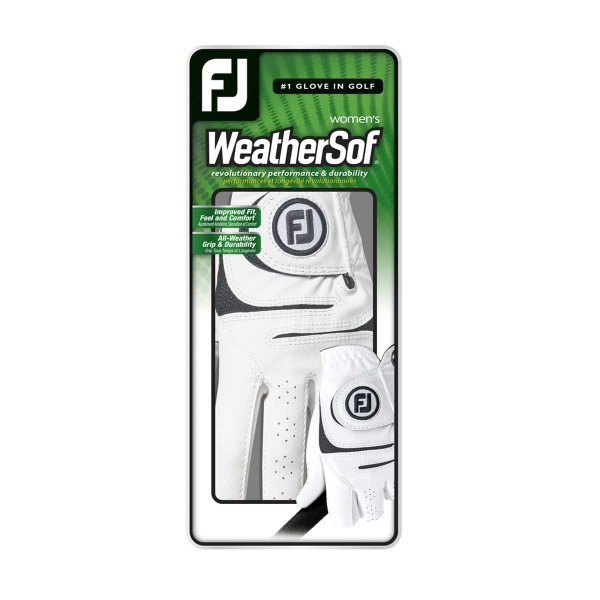 FootJoy WeatherSof Golf-Handschuh Damen | LH wei&szlig; M