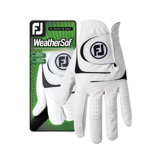 FootJoy WeatherSof Golf-Handschuh Herren | weiß RH L
