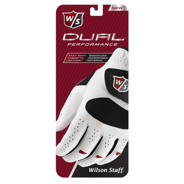 Wilson Staff Dual Performance Golf-Handschuhe Herren | LH weiß XL