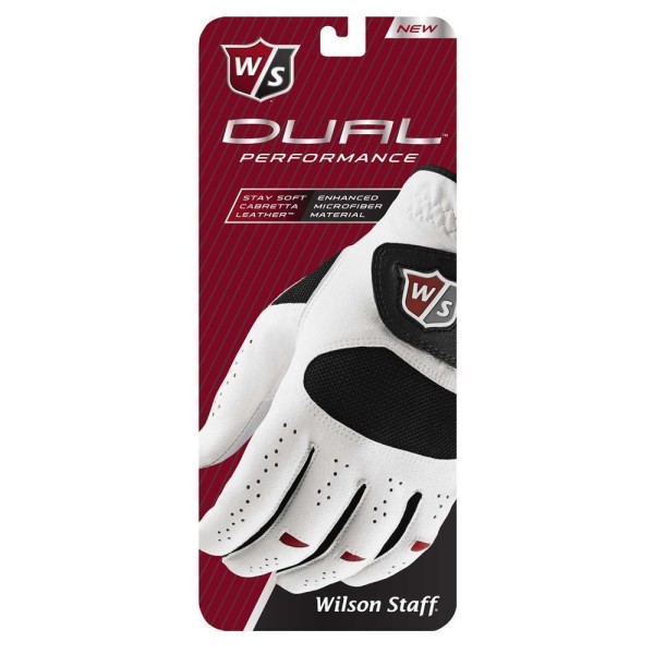 Wilson Staff Dual Performance Golf-Handschuhe Herren | LH wei&szlig; XL