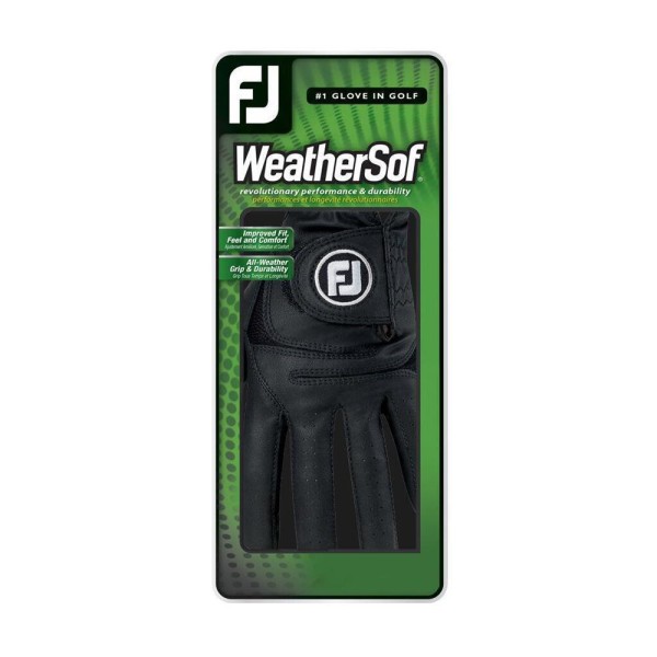 FootJoy WeatherSof Golf-Handschuh Herren | schwarz LH M