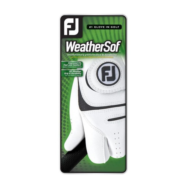 FootJoy WeatherSof Golf-Handschuh Herren | wei&szlig; LH ML