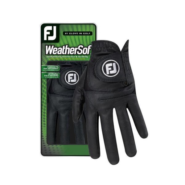 FootJoy WeatherSof Golf-Handschuh Herren | schwarz RH XL