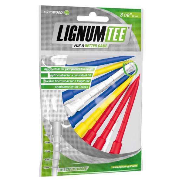 Lignum Tees 3 1/8 82mm12 St&uuml;ck Mix Colours