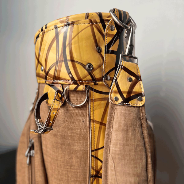 Zeller Cordy Accessorybag 6 Cart-Bag inkl. Mini Tasche | braun-gelb
