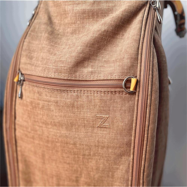 Zeller Cordy Accessorybag 6 Cart-Bag inkl. Mini Tasche | braun-gelb