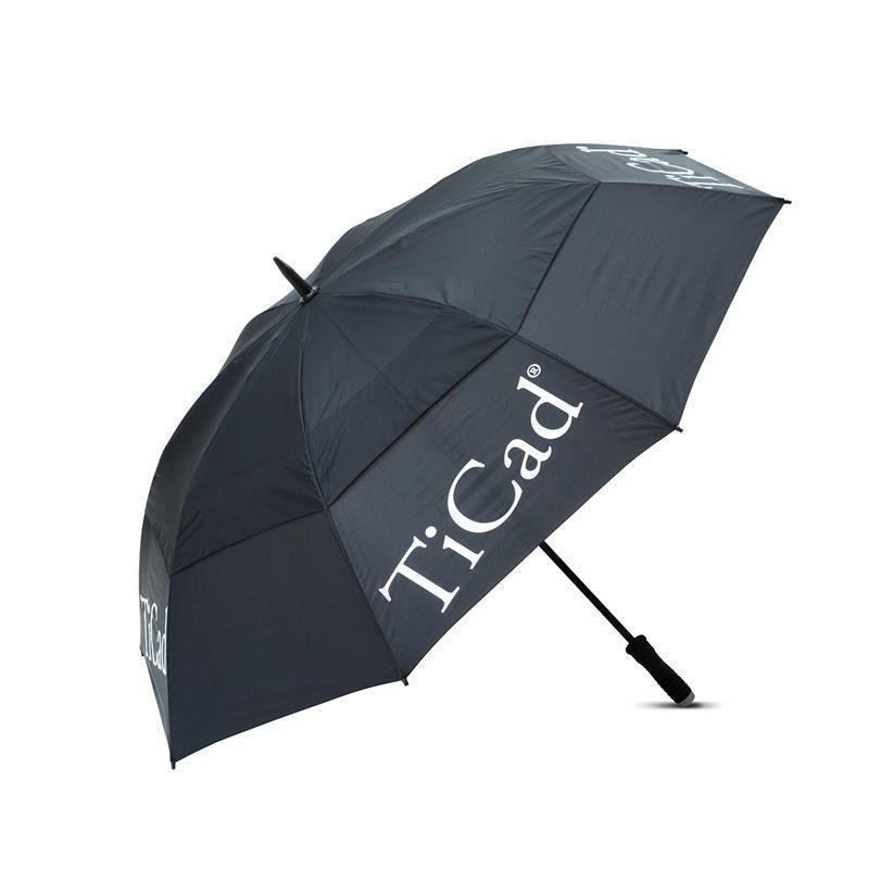 TiCad Windbuster Golf-Schirm | schwarz mit Stift