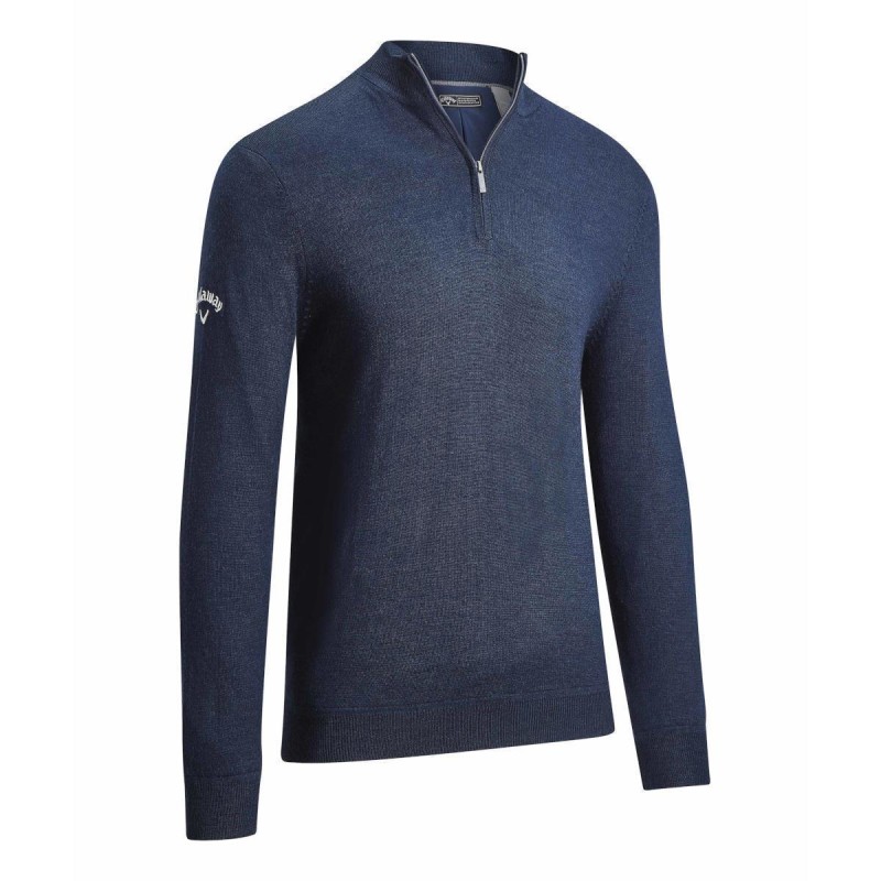 Callaway Windstopper 1/4 Zipped Sweater Herren | Navy blue XL