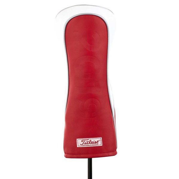 Titleist Premium Leather Headcover Holiday Limited Edition 2019 I 2 Stück I rot-weiß