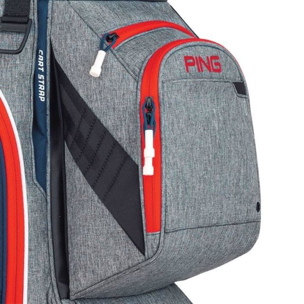 Ping Traverse Cart-Bag | heathered grey-navy, scarlet