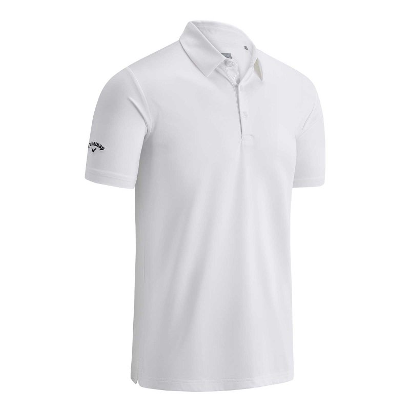 Callaway Swing Tech Tour Fit Solid Polo Herren | bright white M