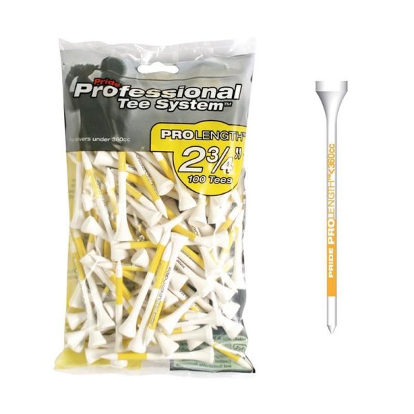 Pride Professional Pro Length-Tees 2 3/4 69 mm wei&szlig;-gelb